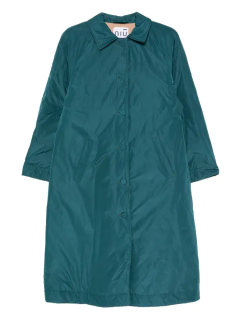 Niu puffed button-fastening coat