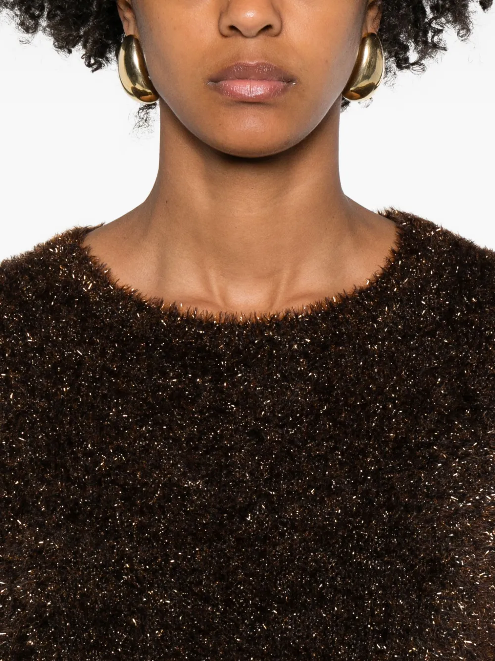 Niū Sparkle Sleeveless Top In Brown