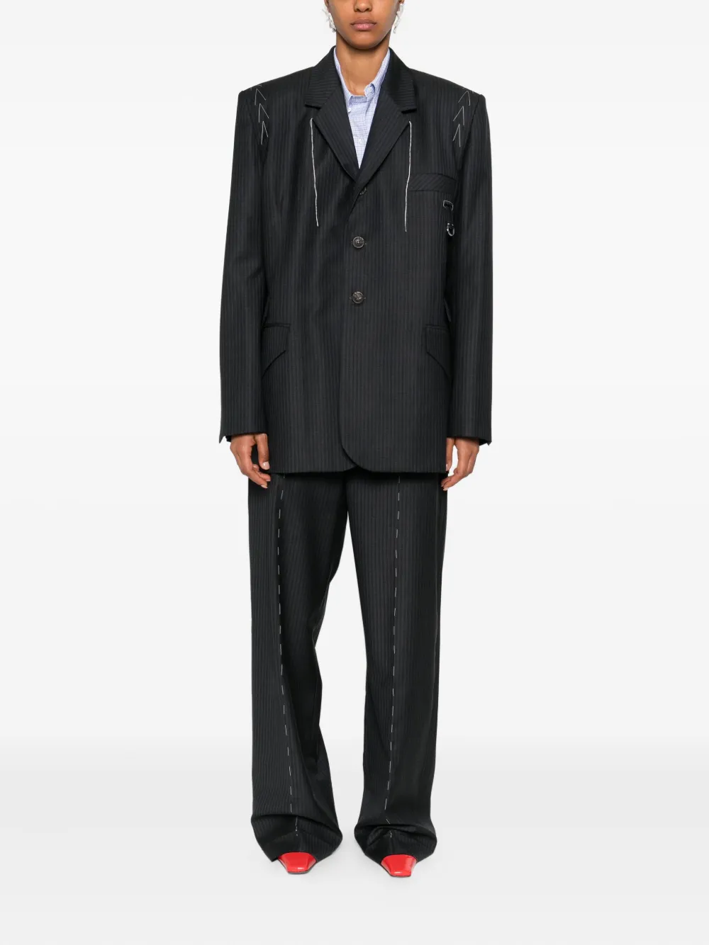 SONIA CARRASCO ストライプ ジャケット | グレー | FARFETCH JP