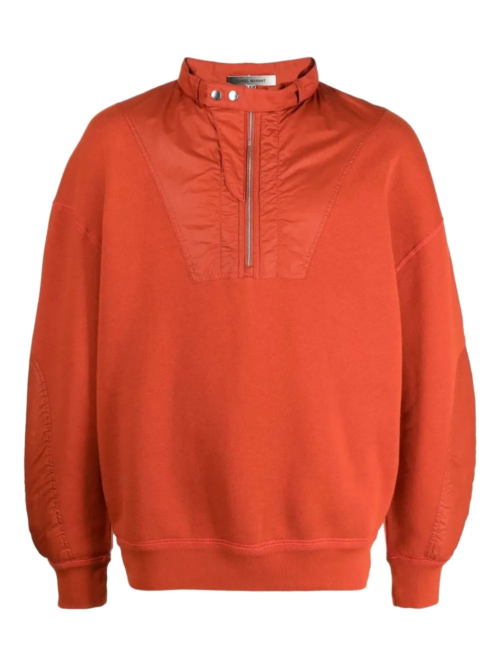 MARANT half-zip panelled sweatshirt Rood