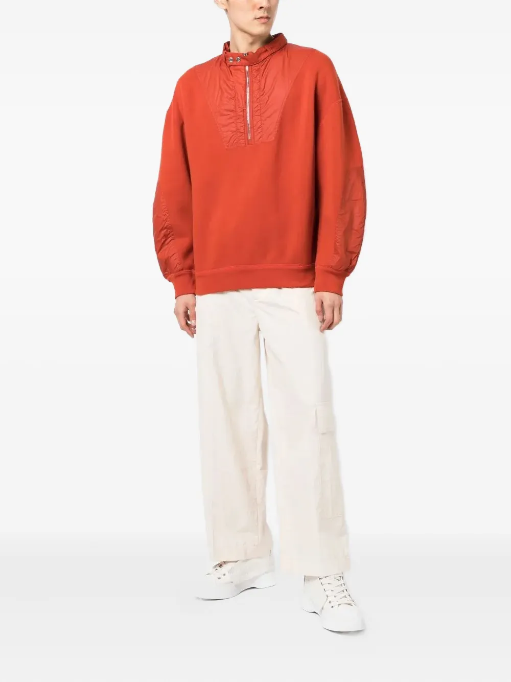 MARANT half-zip panelled sweatshirt Rood