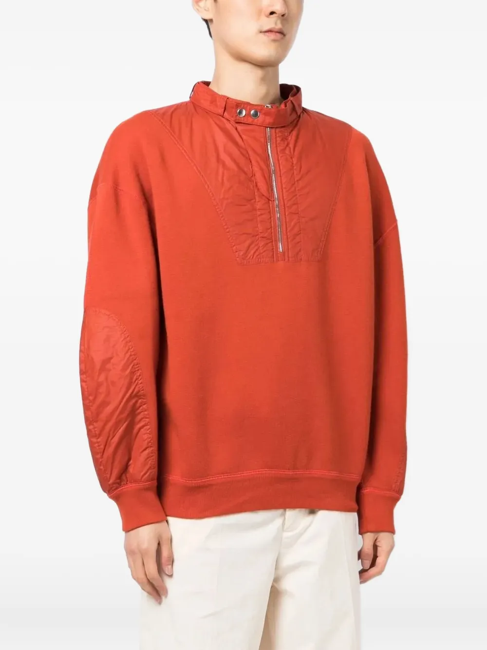 MARANT half-zip panelled sweatshirt Rood