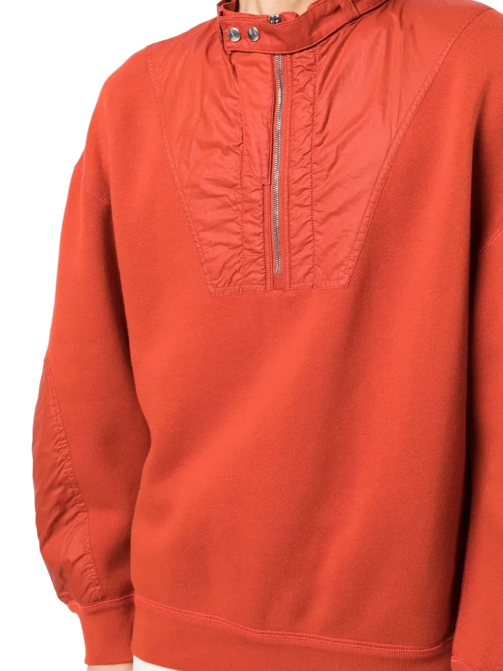 MARANT half-zip panelled sweatshirt Rood