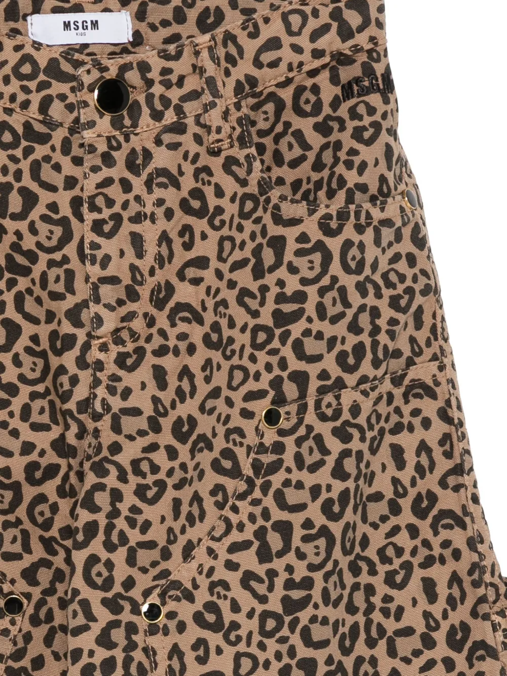MSGM Kids leopard-print shorts Bruin