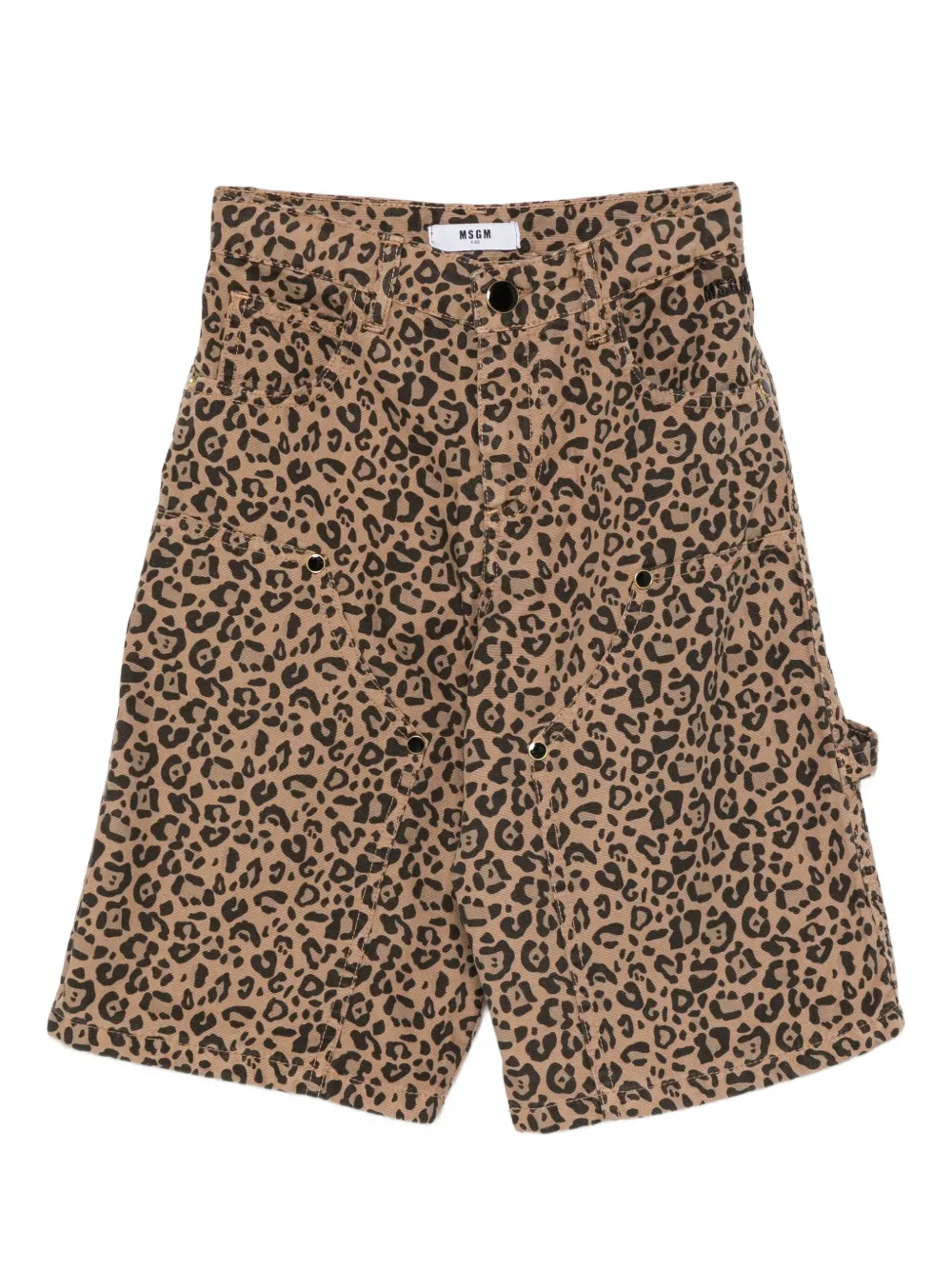 MSGM Kids leopard-print shorts Bruin