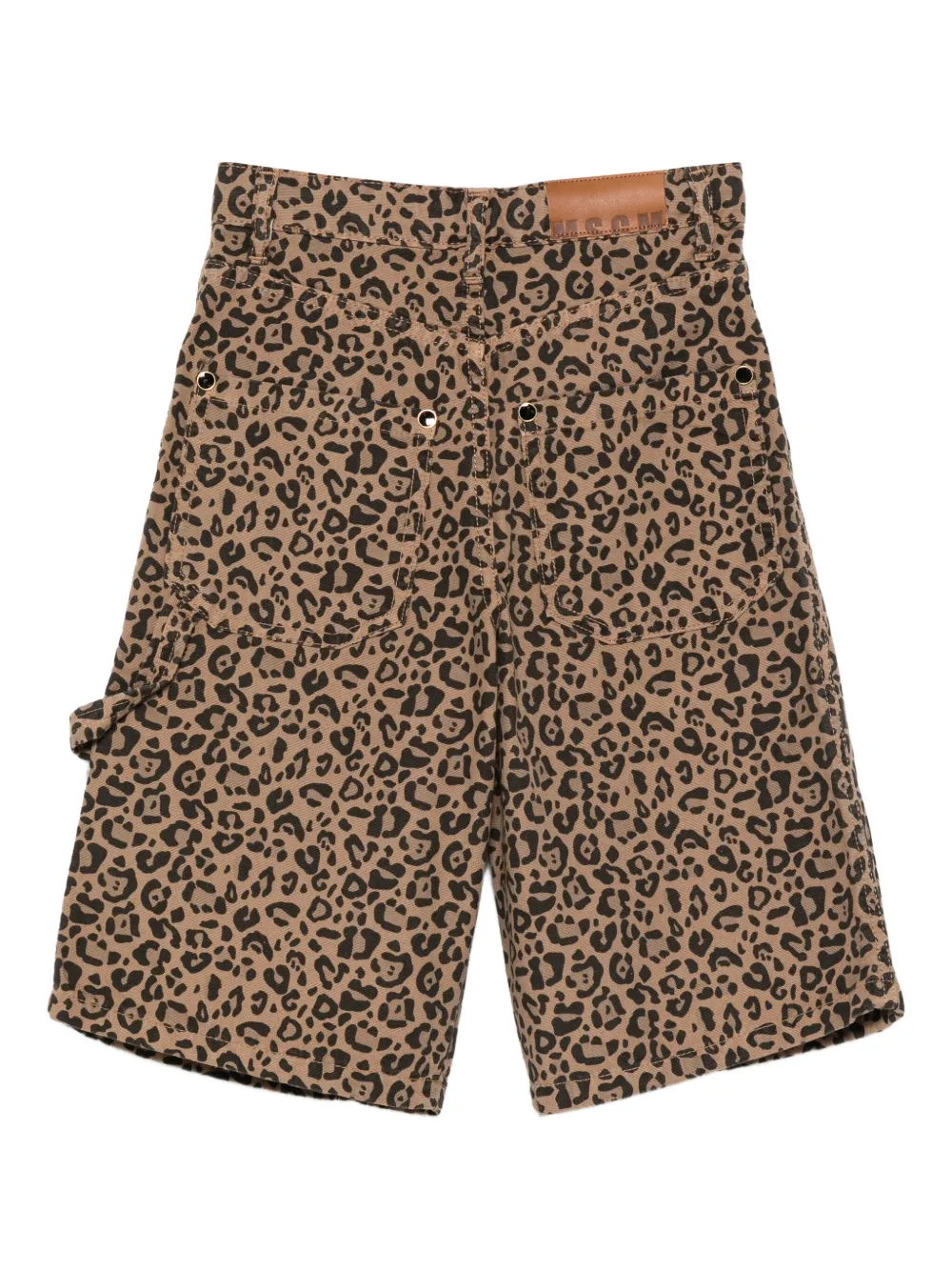 MSGM Kids leopard-print shorts Bruin
