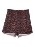 BLUE SKY INN leopard-print elasticated-waist shorts - Black