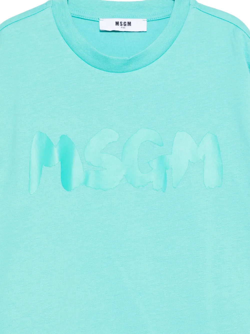 MSGM Kids T-shirt met logoprint Blauw