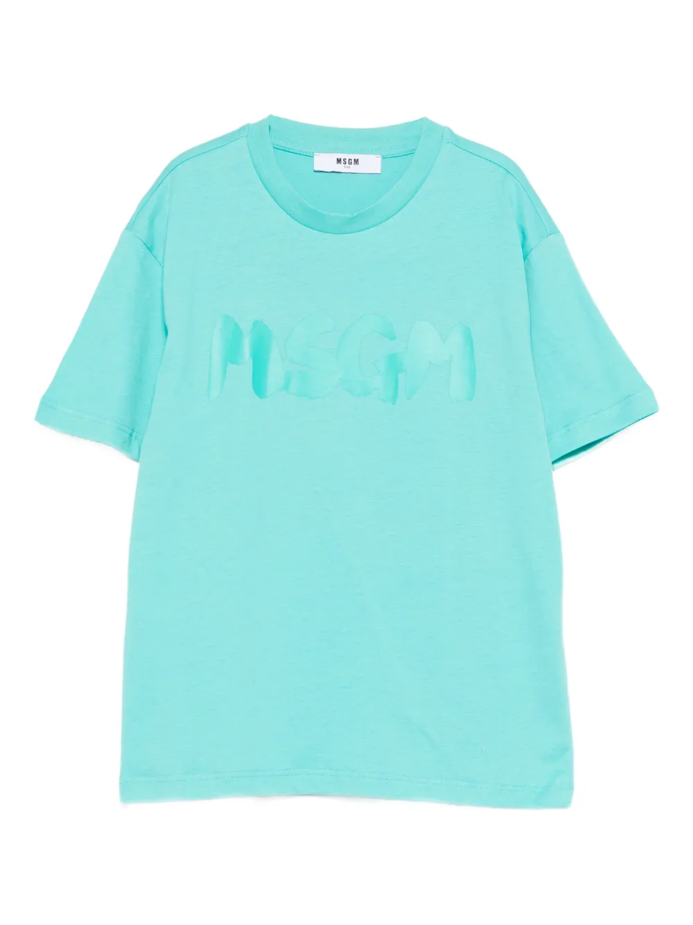 MSGM Kids playera con logo estampado | azul | Image 1