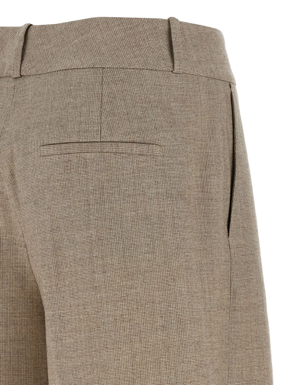 Peserico Micro Houndstooth Long Bermuda Shorts Bermuda And Short Beige In Brown