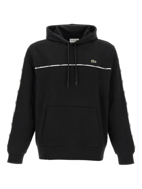 Lacoste tape-trimmed cotton hoodie