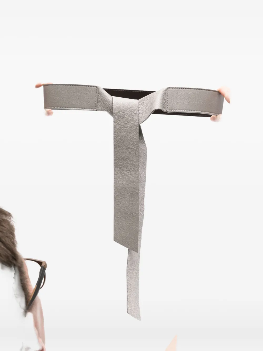 Niu Cintura in pelle - Grigio