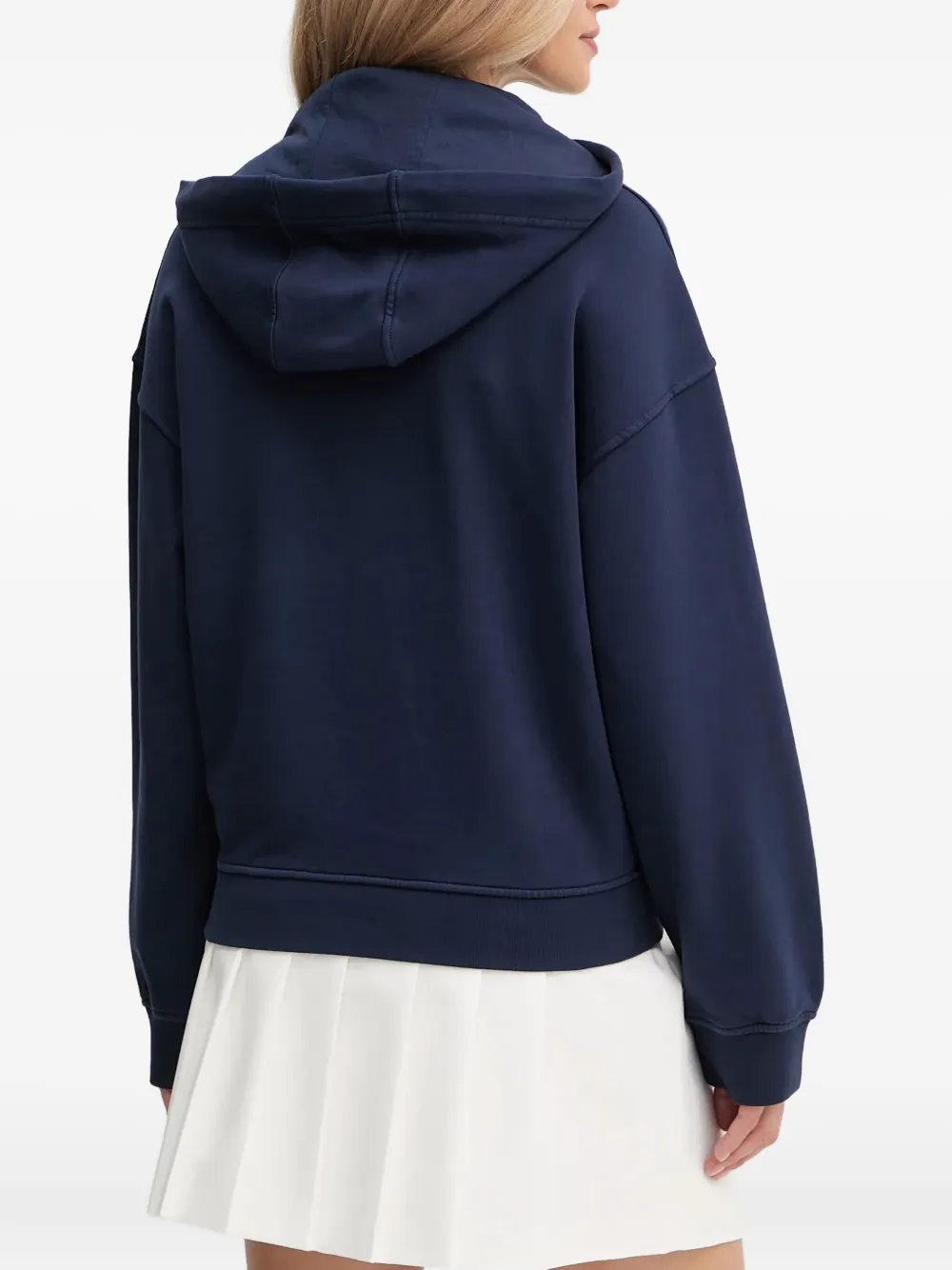Pinko Melato Logo-detail Hoodie In Blue