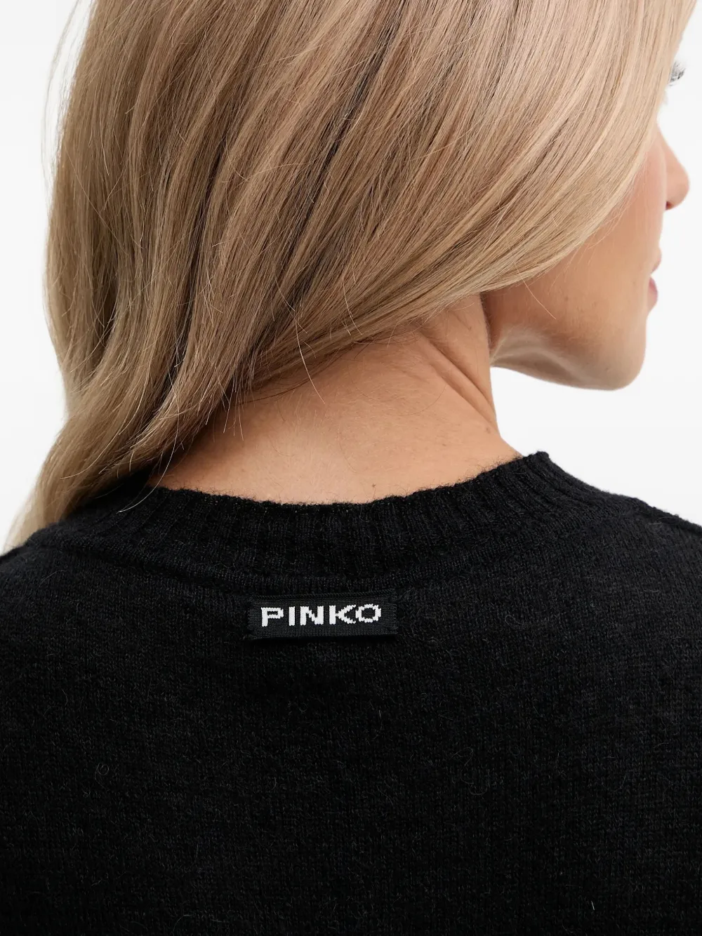 PINKO Trui met logo-rug Zwart