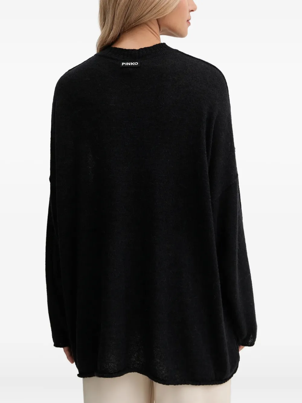 PINKO Trui met logo-rug Zwart