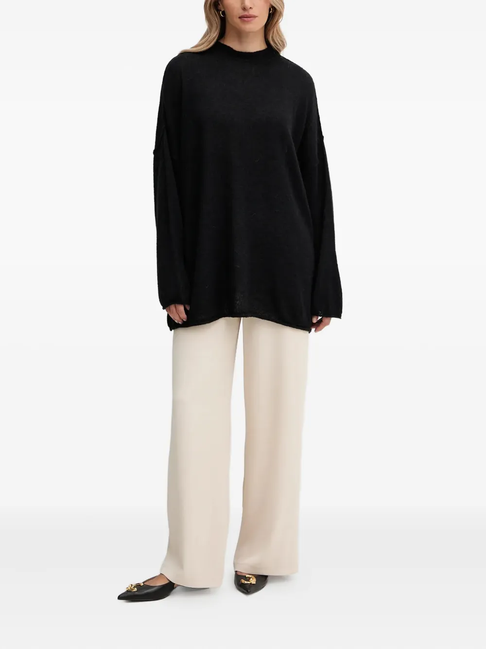 PINKO Trui met logo-rug Zwart