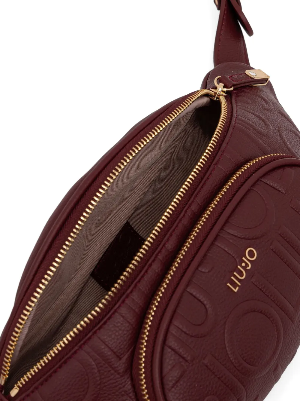 LIU JO Manhattan heuptas met logo-reliëf Rood