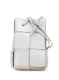 Bottega Veneta Pre-Owned 2021-2025 Mini Nappa Intrecciato Cassette bucket bag - White
