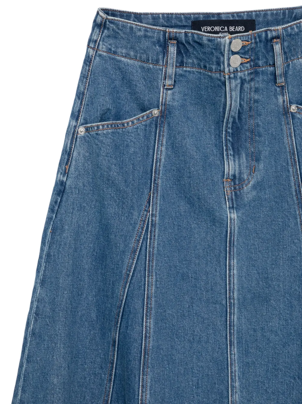 Veronica Beard Denim rok met A-lijn Blauw