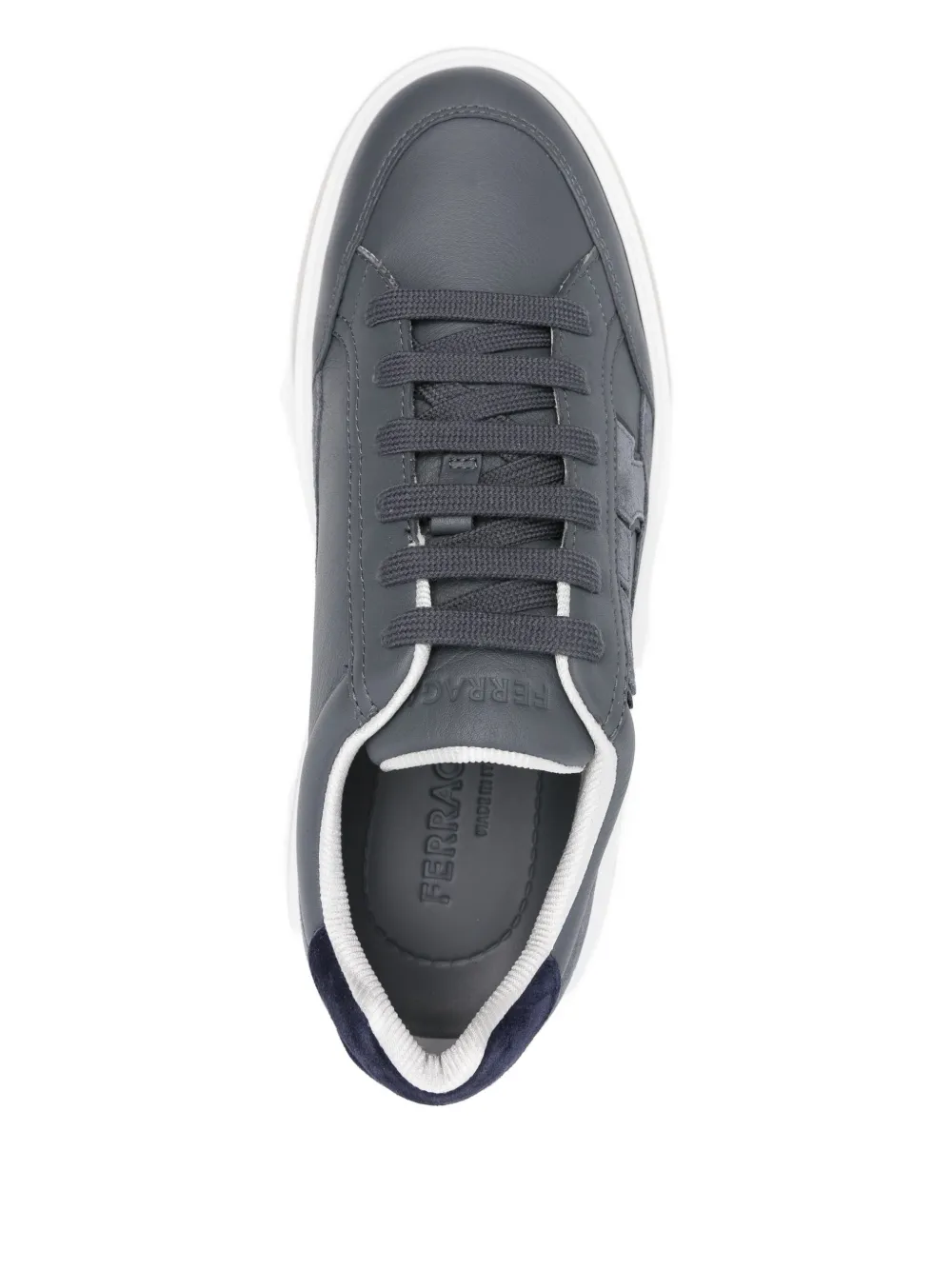 Ferragamo Gancini Suede Low-top Sneakers In Gray