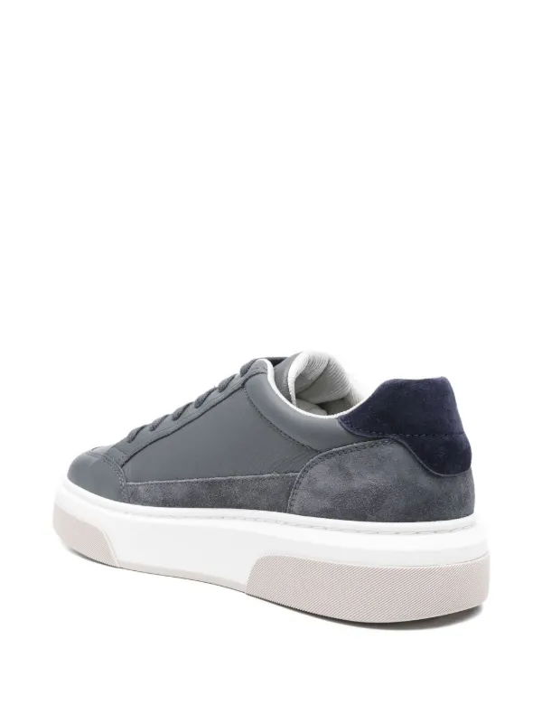 Ferragamo Leather Logo Sneakers | Grey | FARFETCH