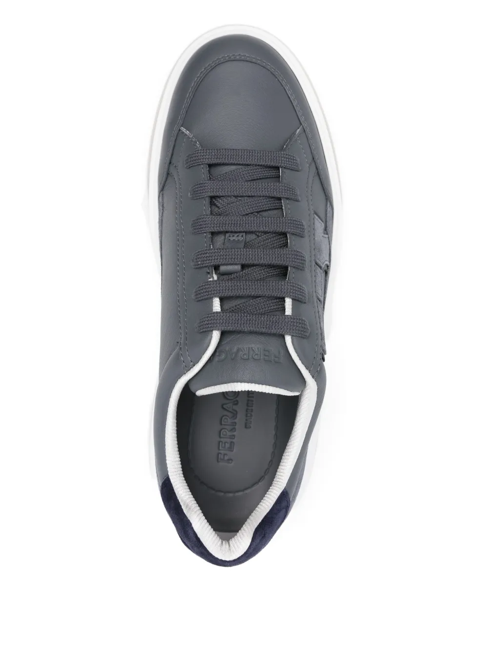 Ferragamo leather logo sneakers Grey