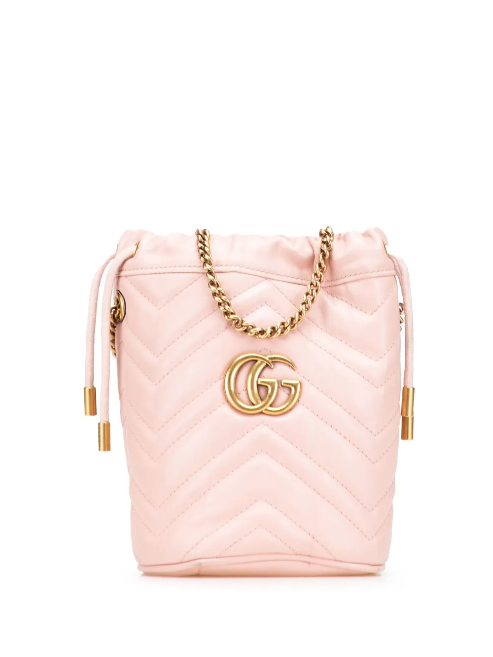 2016-2025 Small GG Marmont Leather Matelasse bucket bag