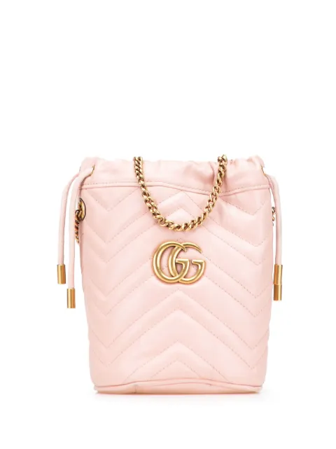 Gucci Pre-Owned 2016-2025 Small GG Marmont Leather Matelasse bucket bag