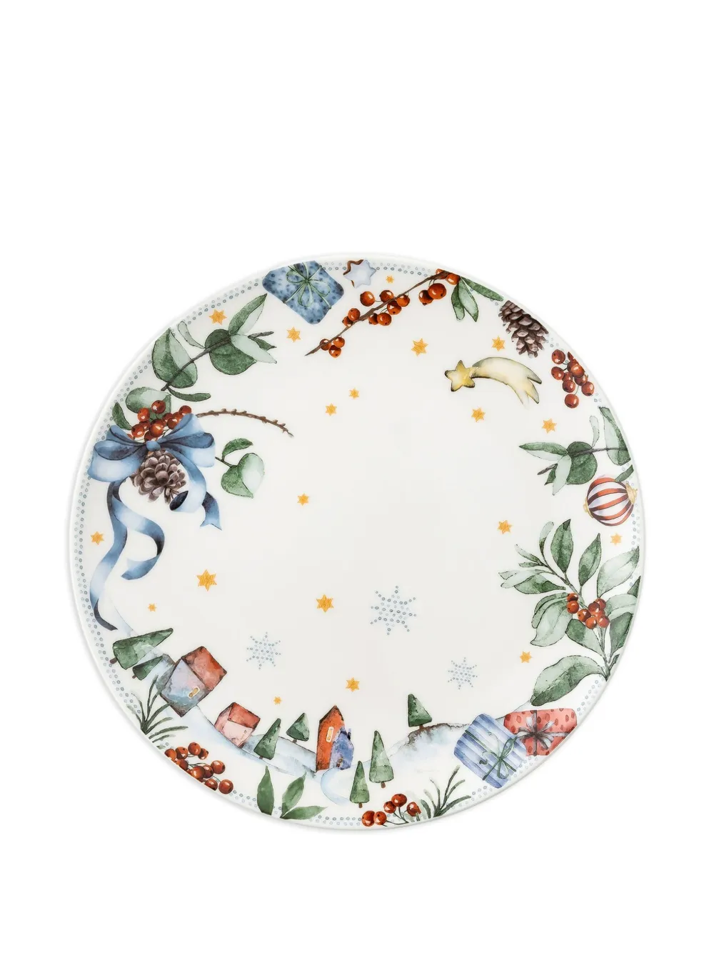 HUTSCHENREUTHER winter-scene dessert plate (23.3cm) | White | Image 1