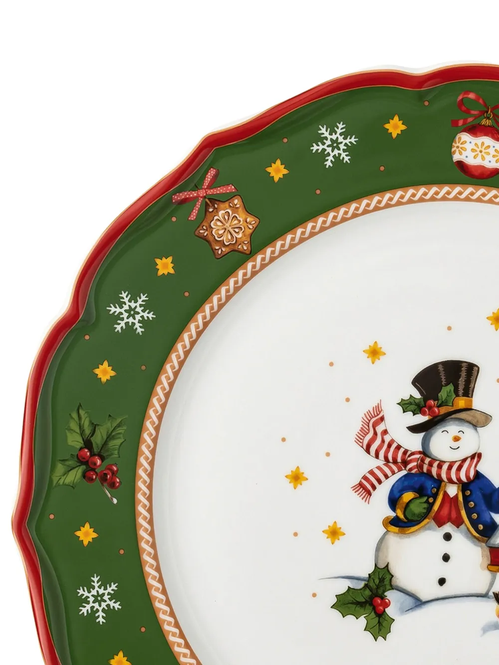 HUTSCHENREUTHER snowman scalloped-edge plate (33cm) | Tableware | Image 2