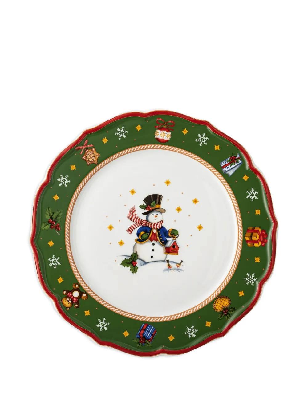 HUTSCHENREUTHER snowman scalloped-edge plate (33cm) | White | Image 1