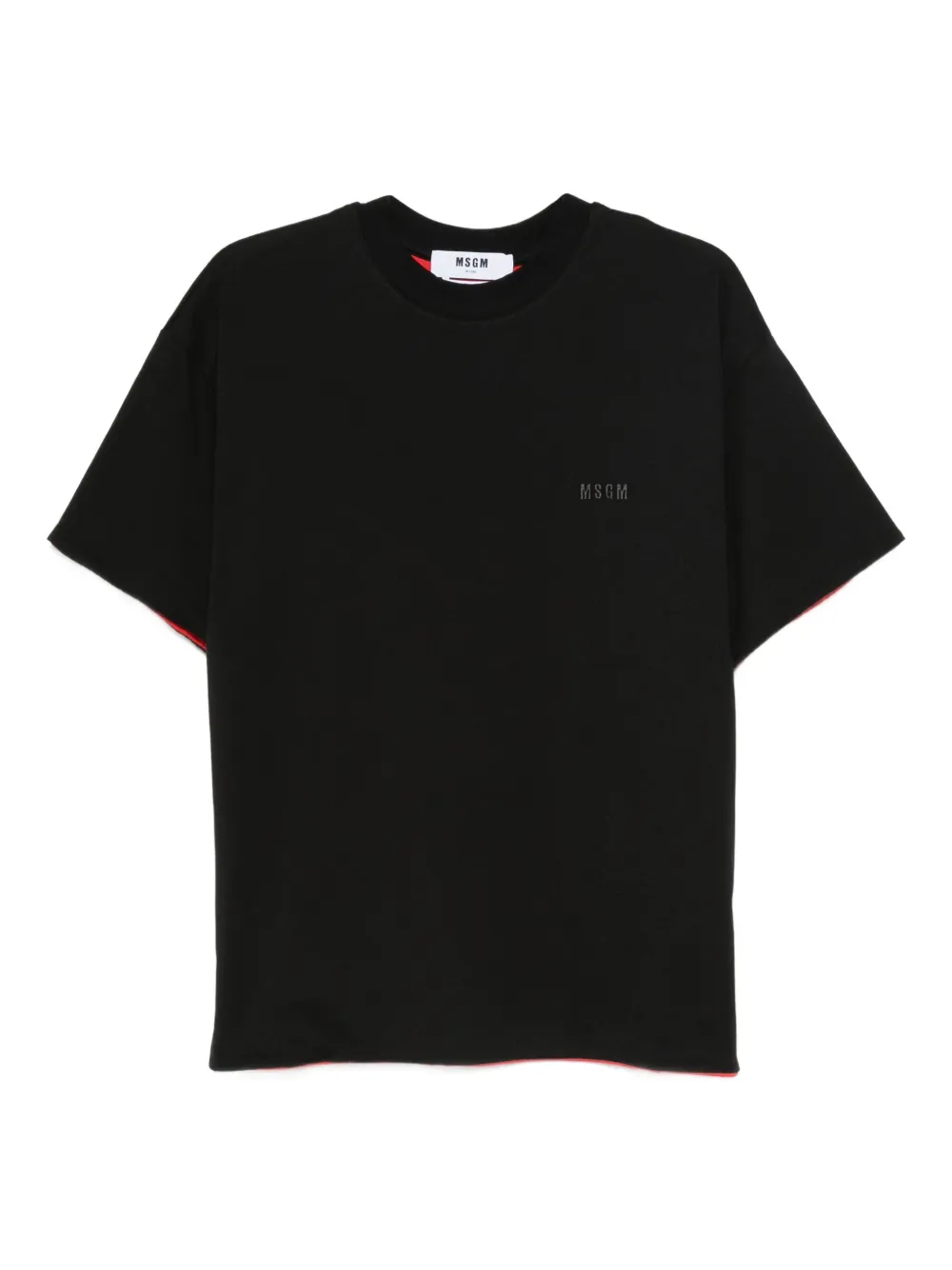 MSGM logo-detail short-sleeve T-shirt | Black | Image 1
