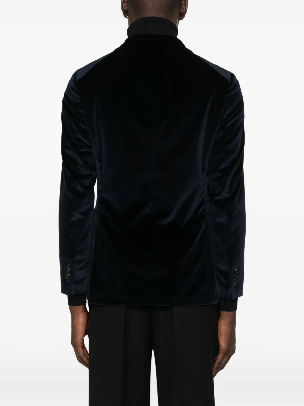 Tagliatore velvet patch-pocket blazer Blauw