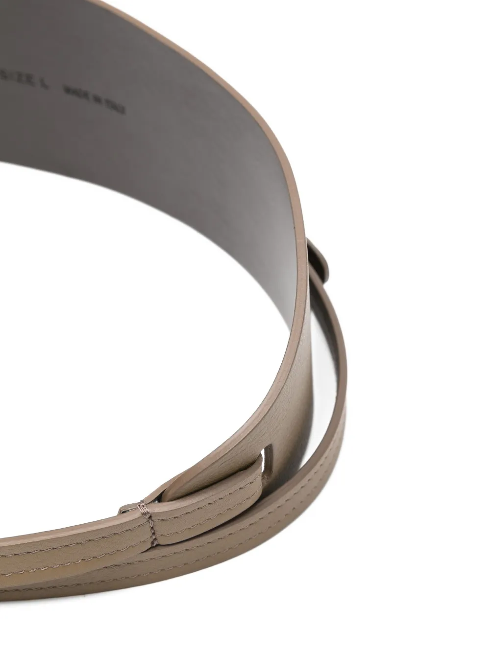 Niu Leren riem met dubbele bandjes Bruin
