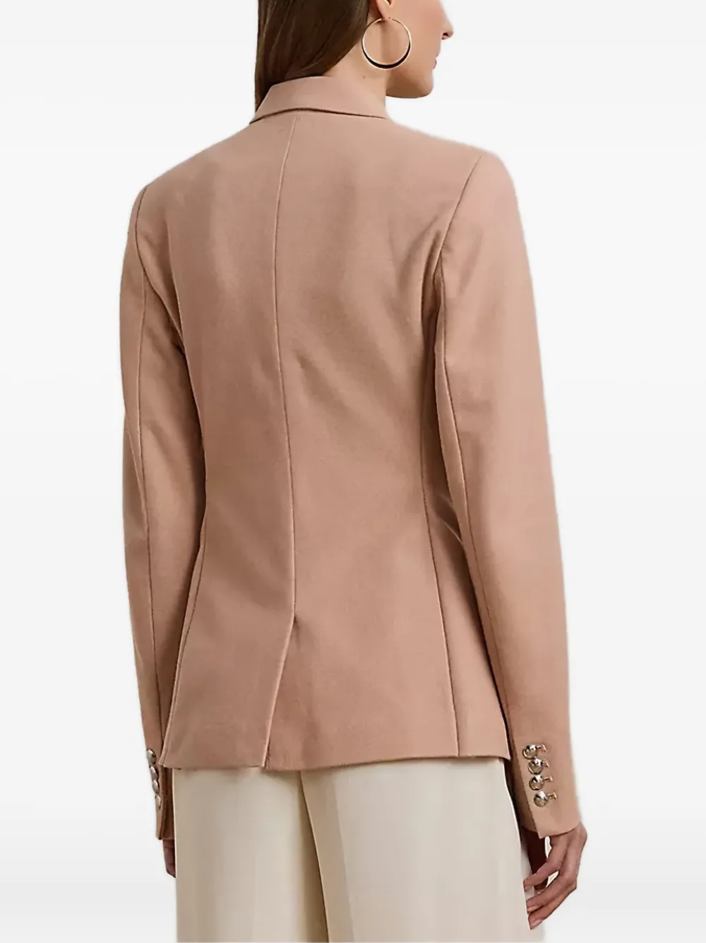 Lauren Ralph Lauren embroidered-patch button-detail blazer Roze