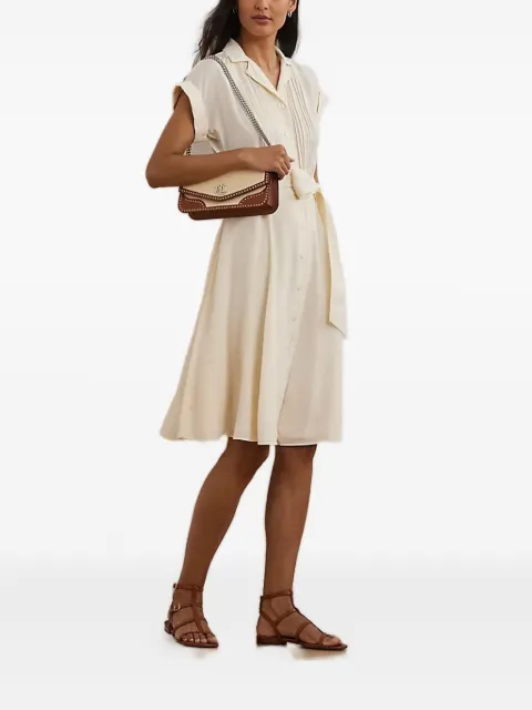 Lauren Ralph Lauren pleated belted shirt dress