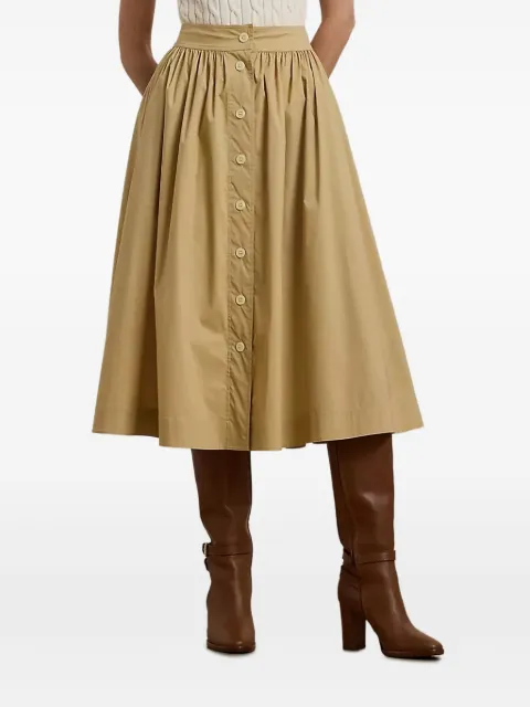 Lauren Ralph Lauren button-front gathered skirt