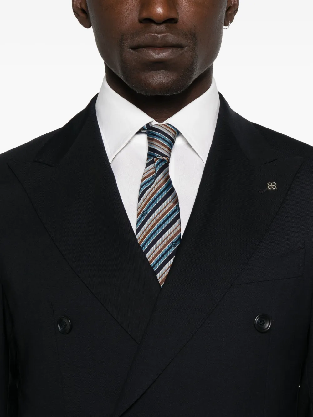 Tagliatore Pak met dubbele rij knopen Blauw