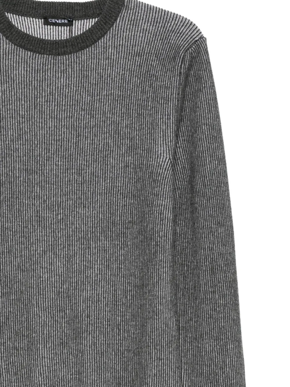Cenere Ribbed Wool-cashmere Sweater In Gray