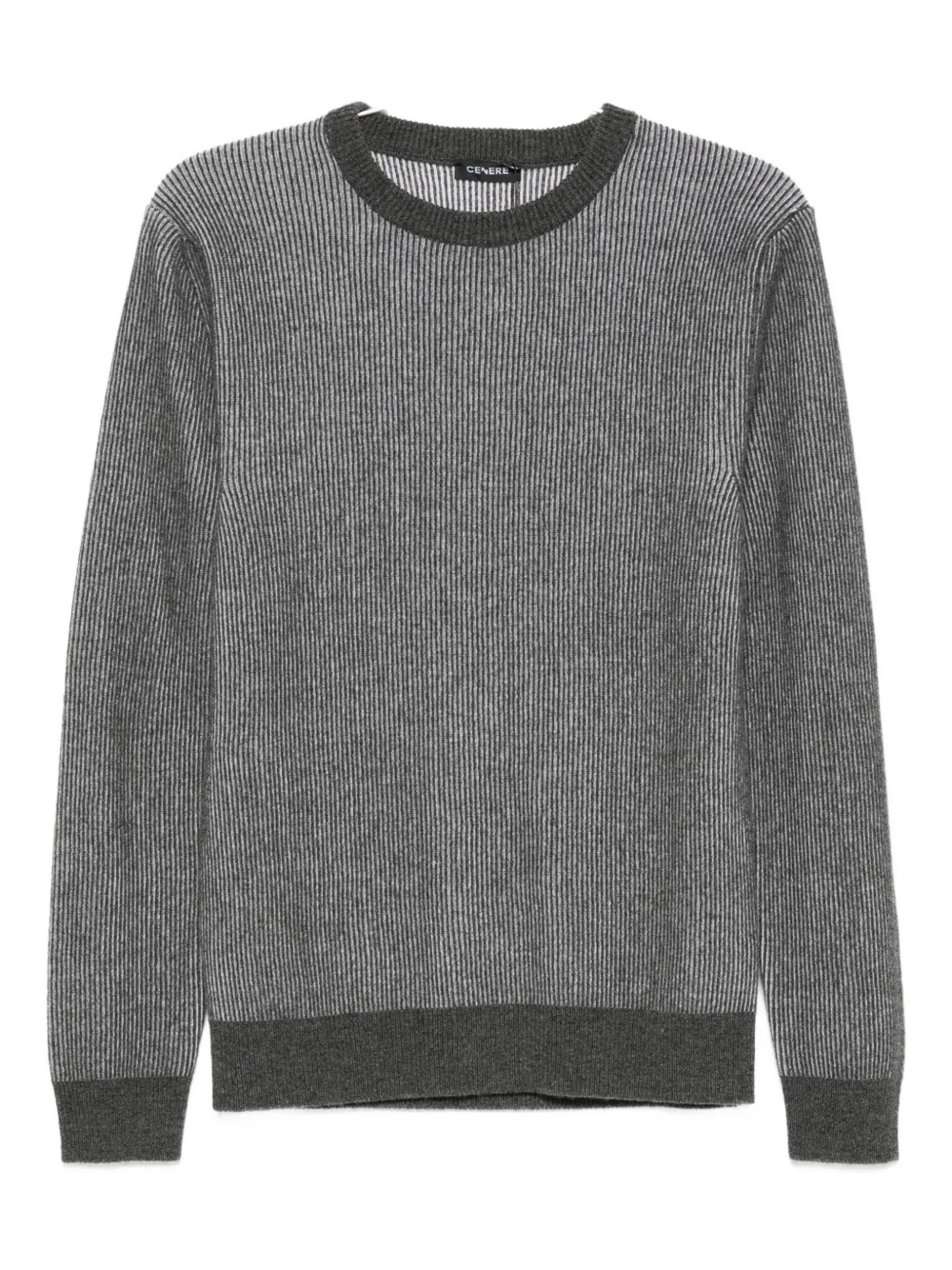 Cenere Ribbed Wool-cashmere Sweater In Gray