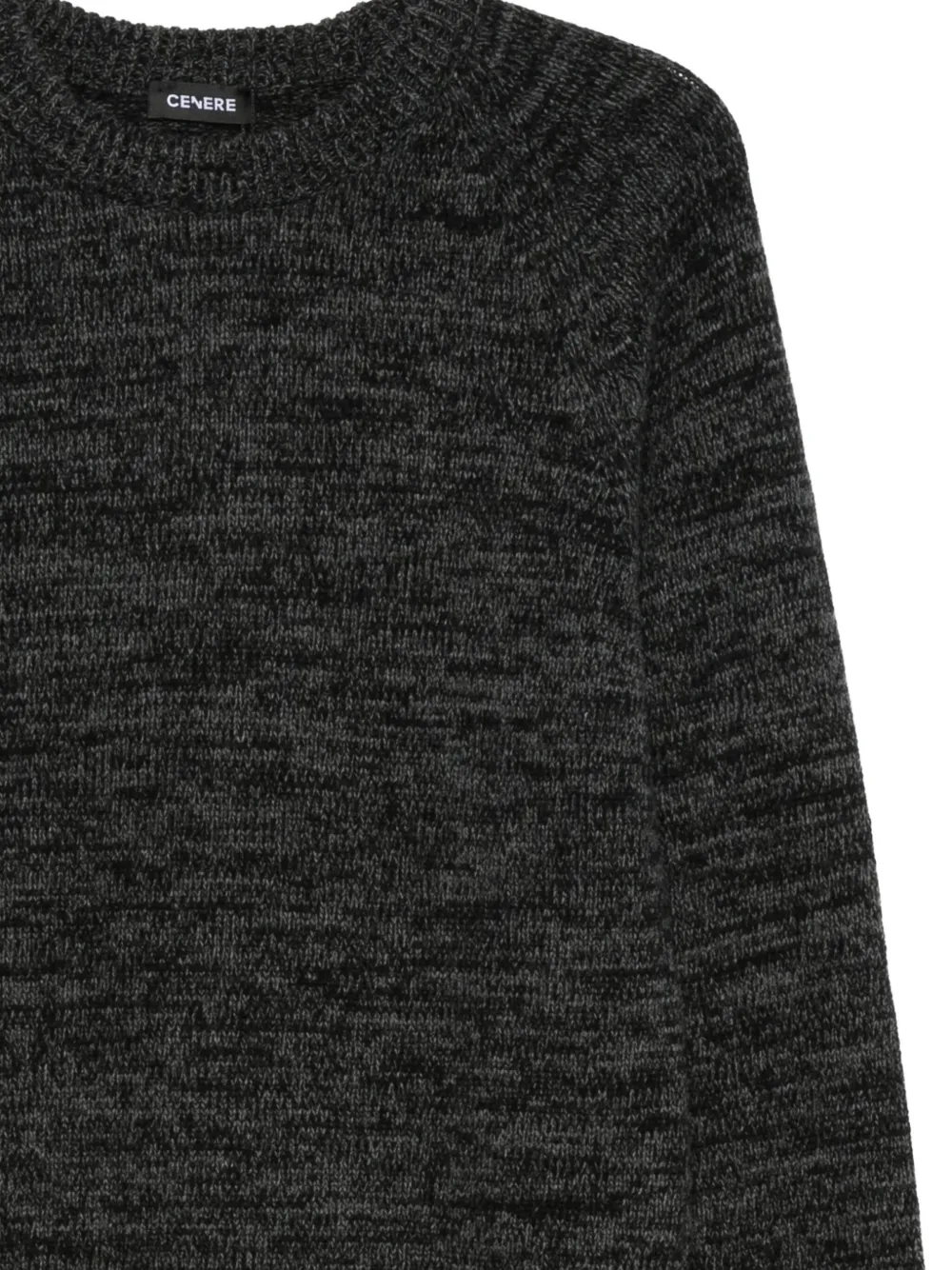 Cenere Raglan-sleeve Wool Sweater In Black