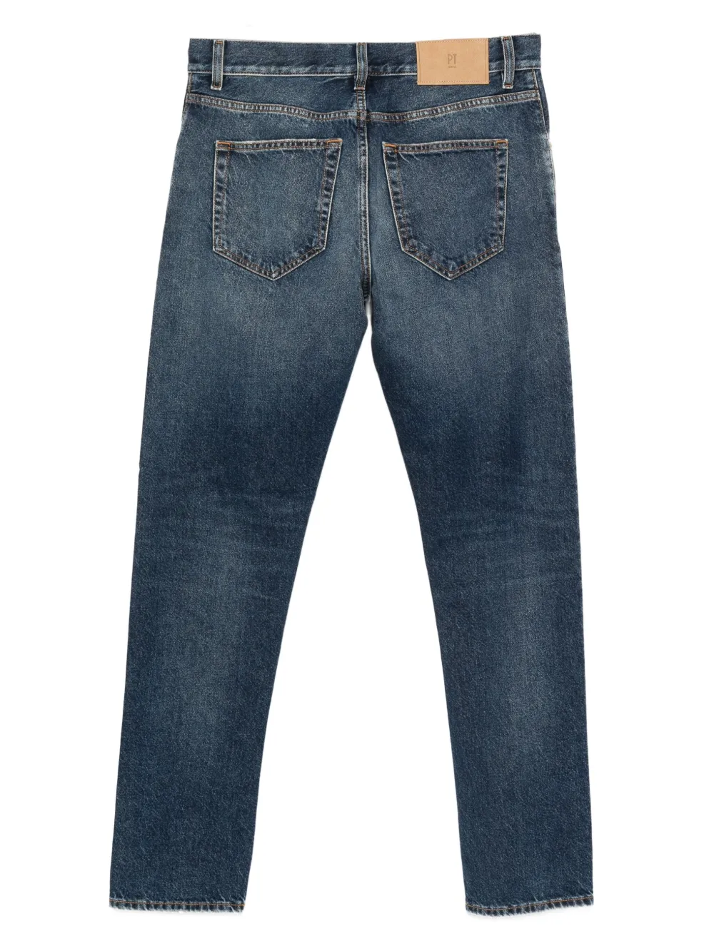 PT Torino Jeans met logopatch - Blauw