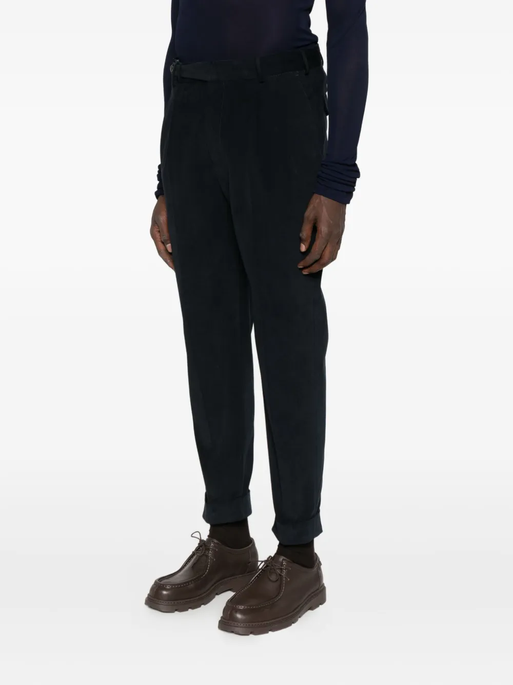 PT Torino cuffed-hem trousers Blauw