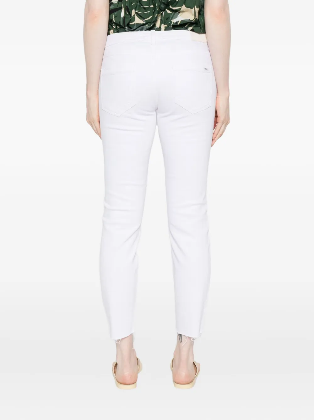 Marc O'polo Frayed-hem Trousers In White