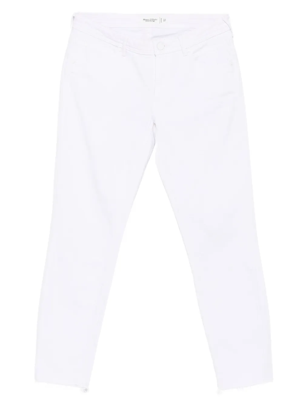 Marc O'polo Frayed-hem Trousers In White