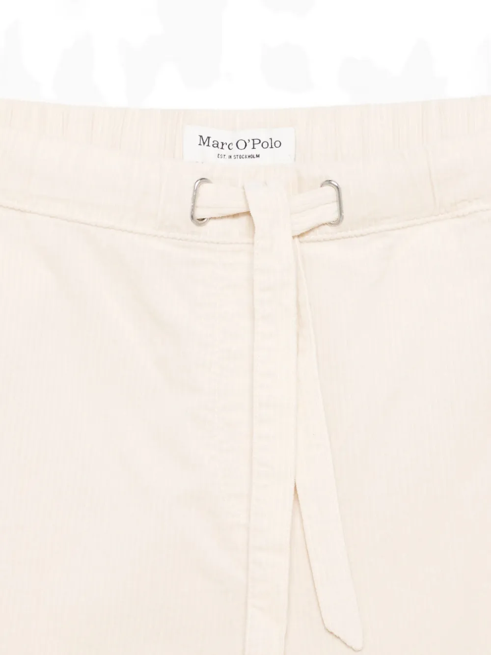 Marc O'polo Drawstring Cotton Trousers In Neutral