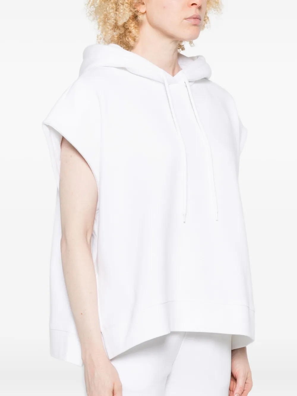 Marc O'polo Side-split Hoodie In White