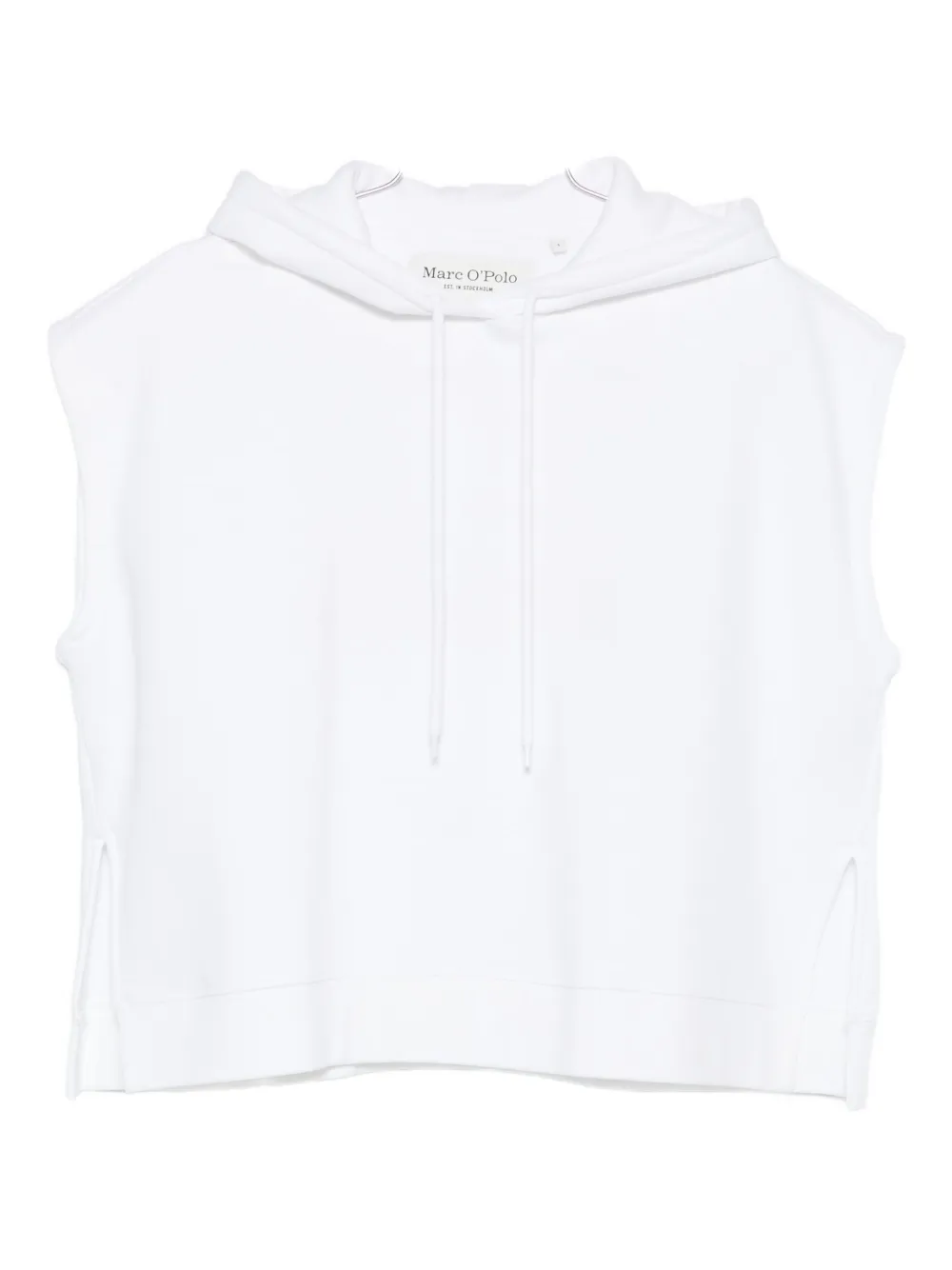 Marc O'polo Side-split Hoodie In White
