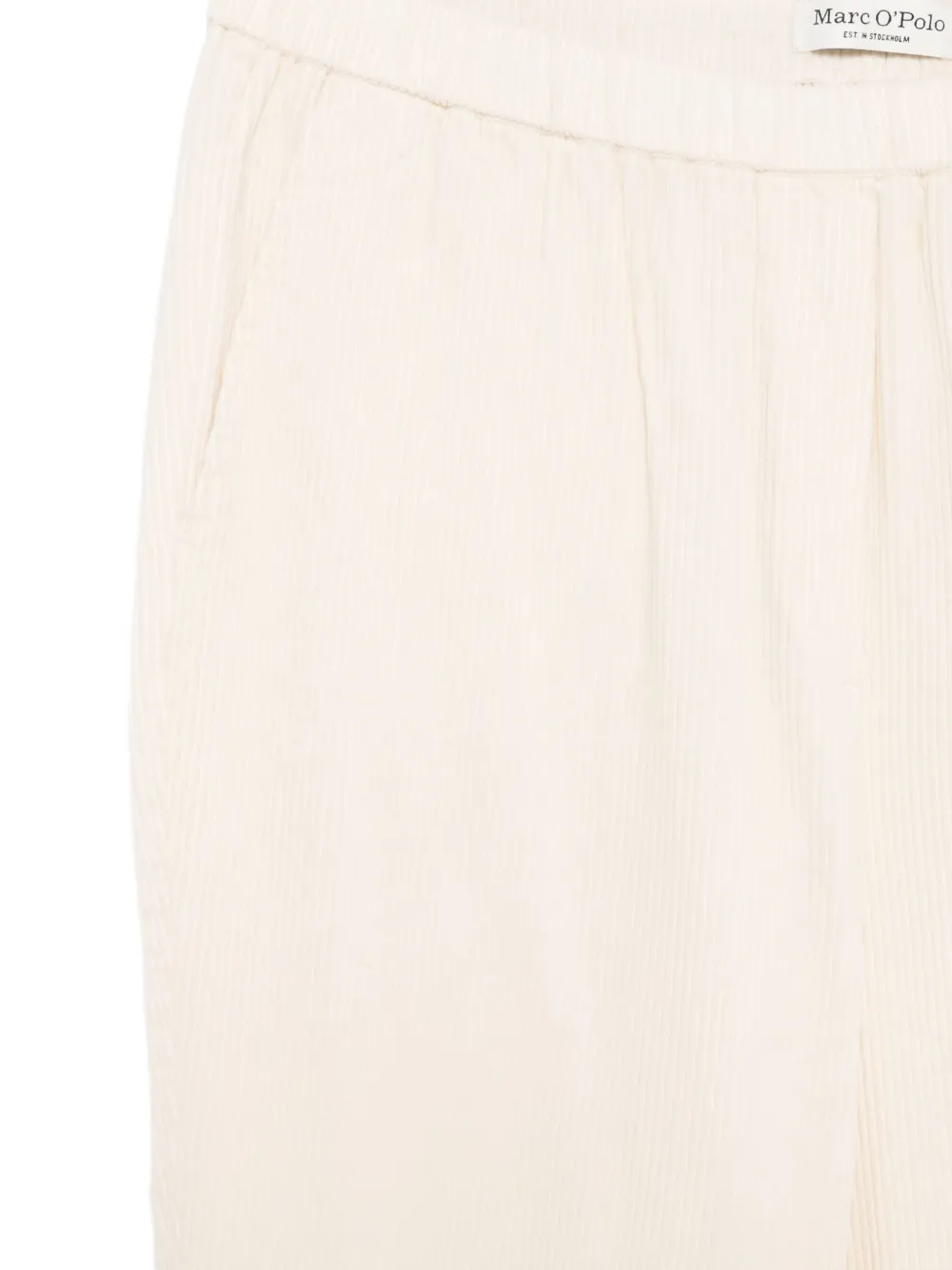 Marc O'Polo Katoenen broek met elastische tailleband Beige