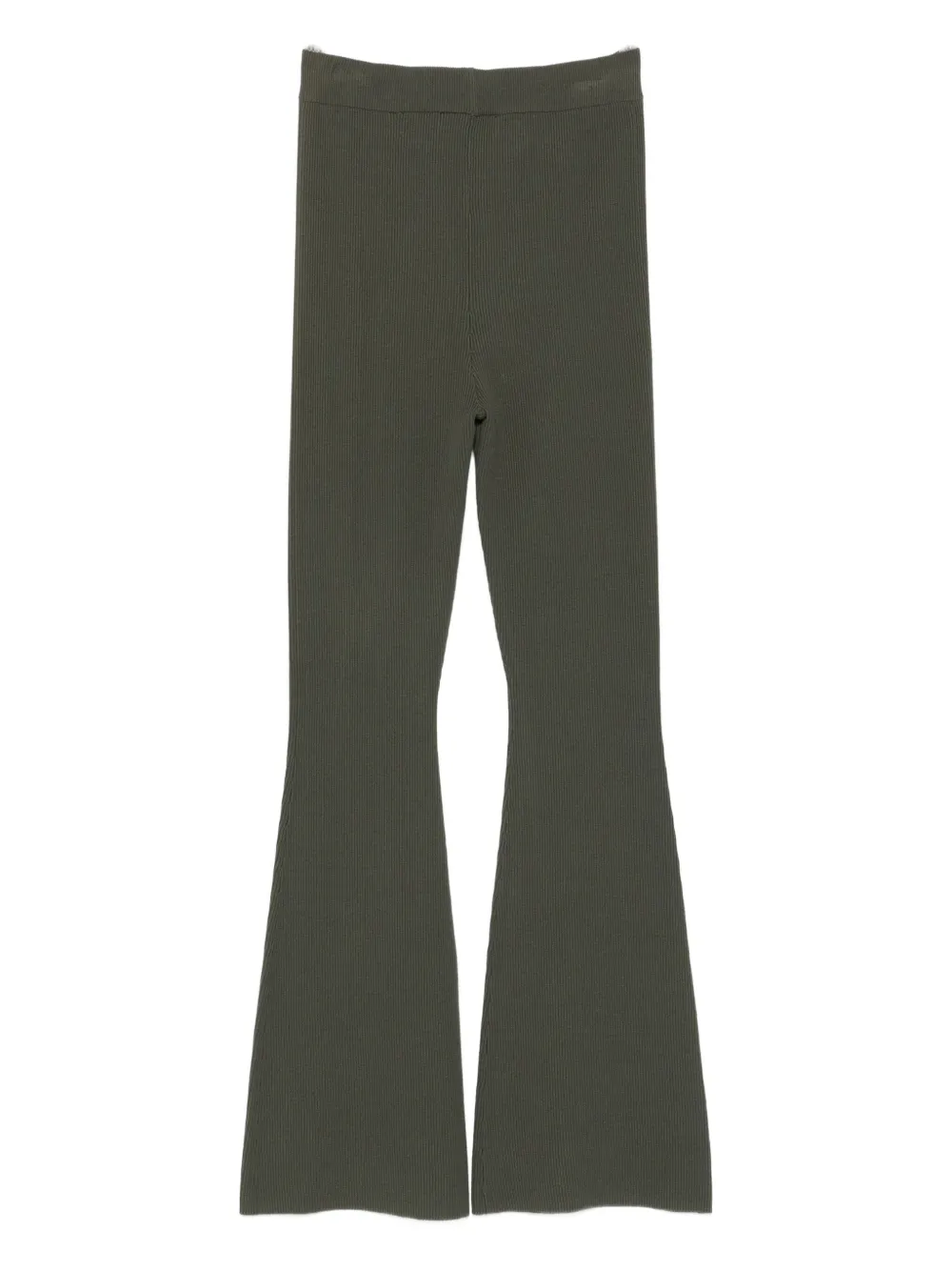 Marc O'Polo Geribbelde flared broek - Groen